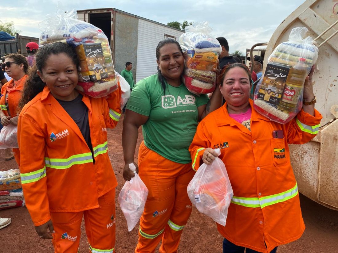 Prefeitura de Marabá entrega 1200 cestas básicas a trabalhadores da limpeza urbana