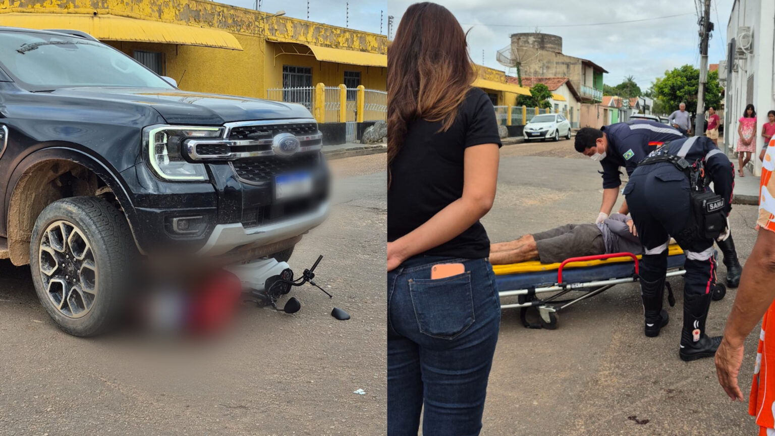 Acidente em cruzamento deixa motociclista ferido em Marabá