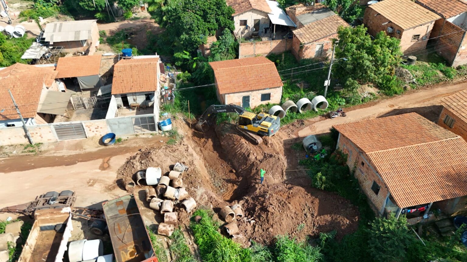 Prefeitura de Marabá acelera obras de drenagem entre os bairros Araguaia e Nossa Senhora Aparecida
