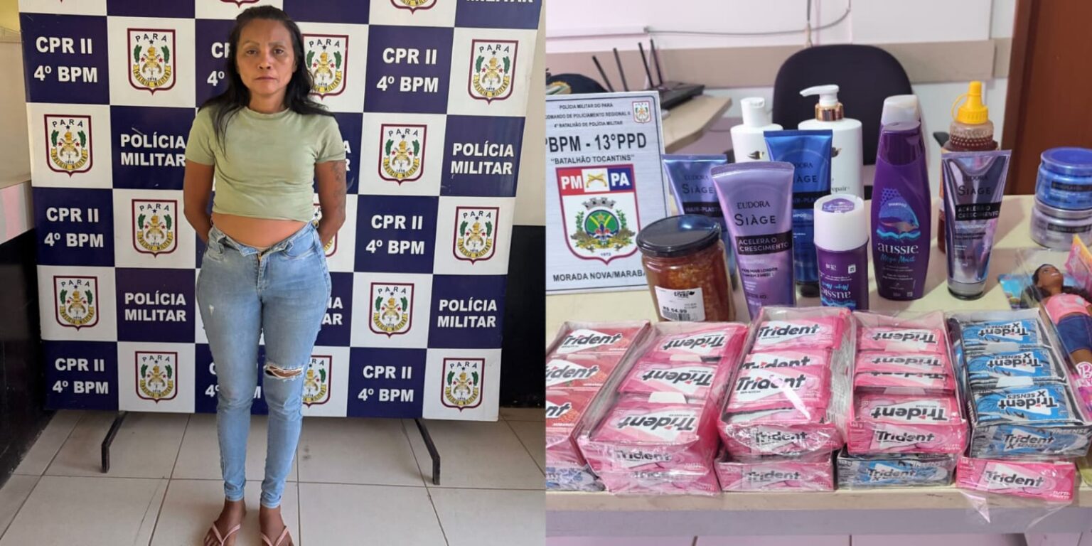 Mulher é presa após série de furtos em estabelecimentos comerciais de Marabá