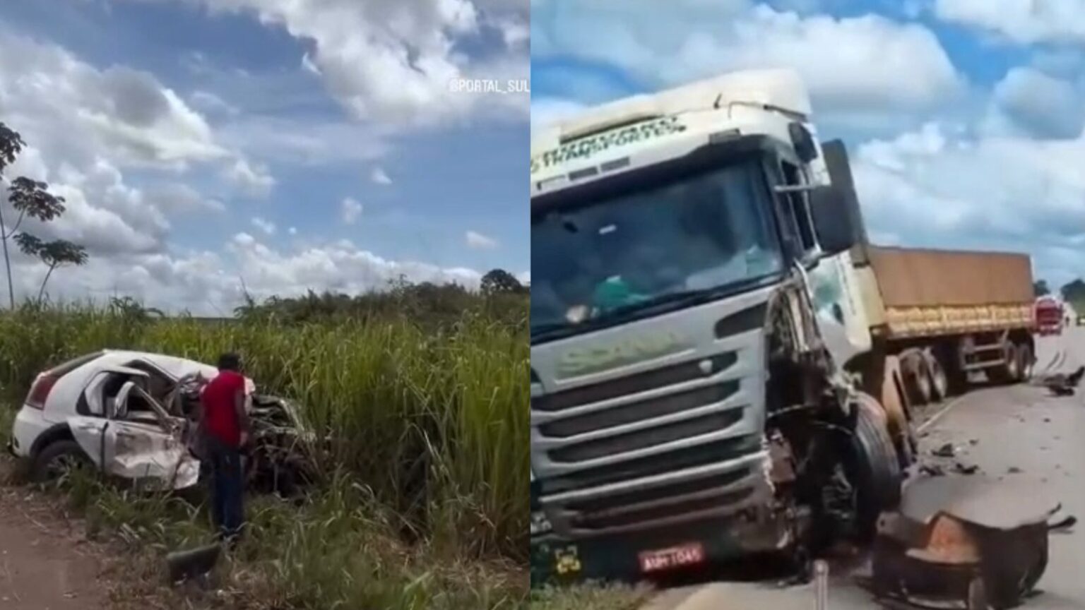 Suspeito de feminicídio morre após jogar veículo contra carreta no sudeste do Pará