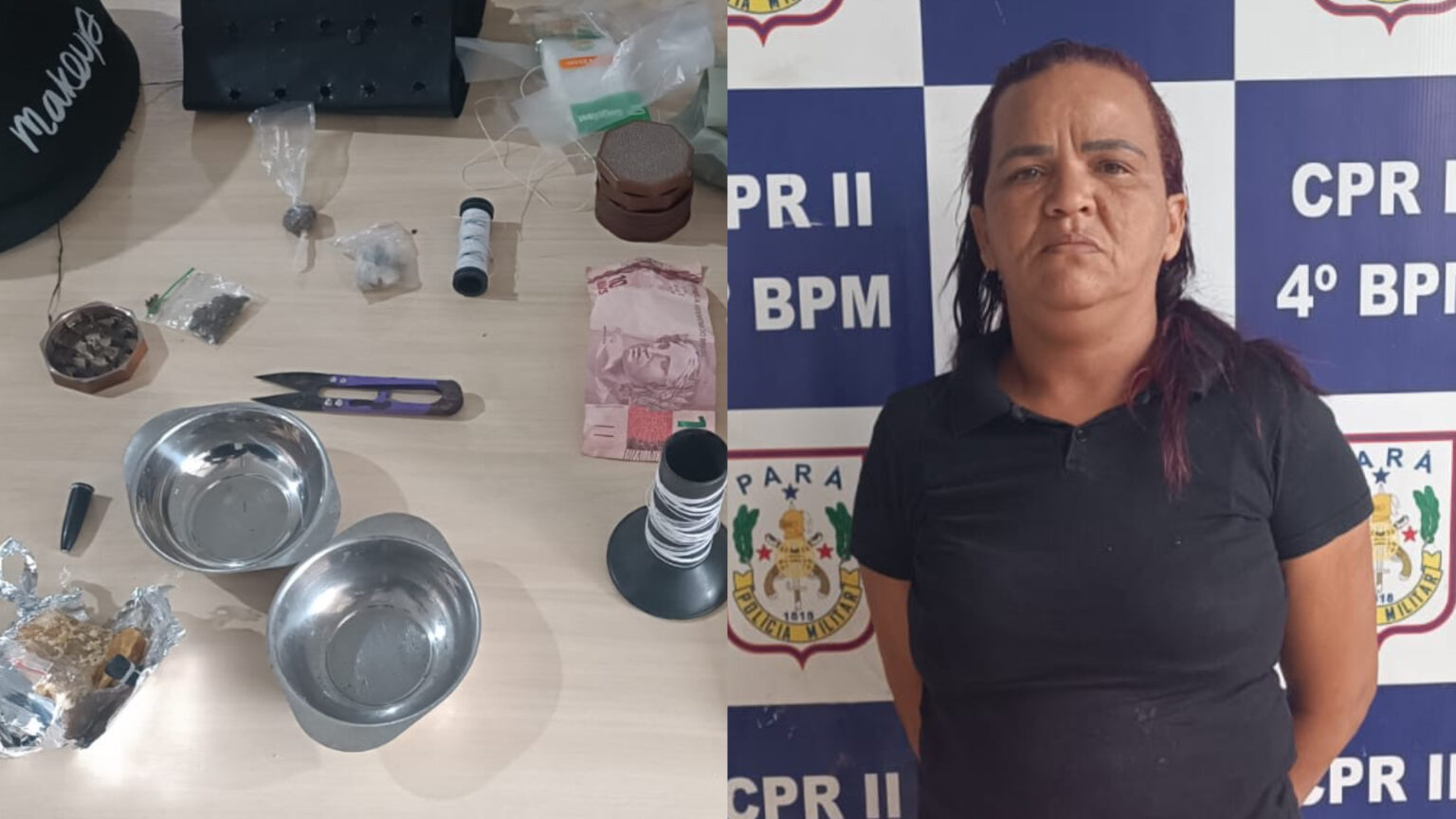 Mulher é presa suspeita de tráfico de drogas na Folha 34, em Marabá