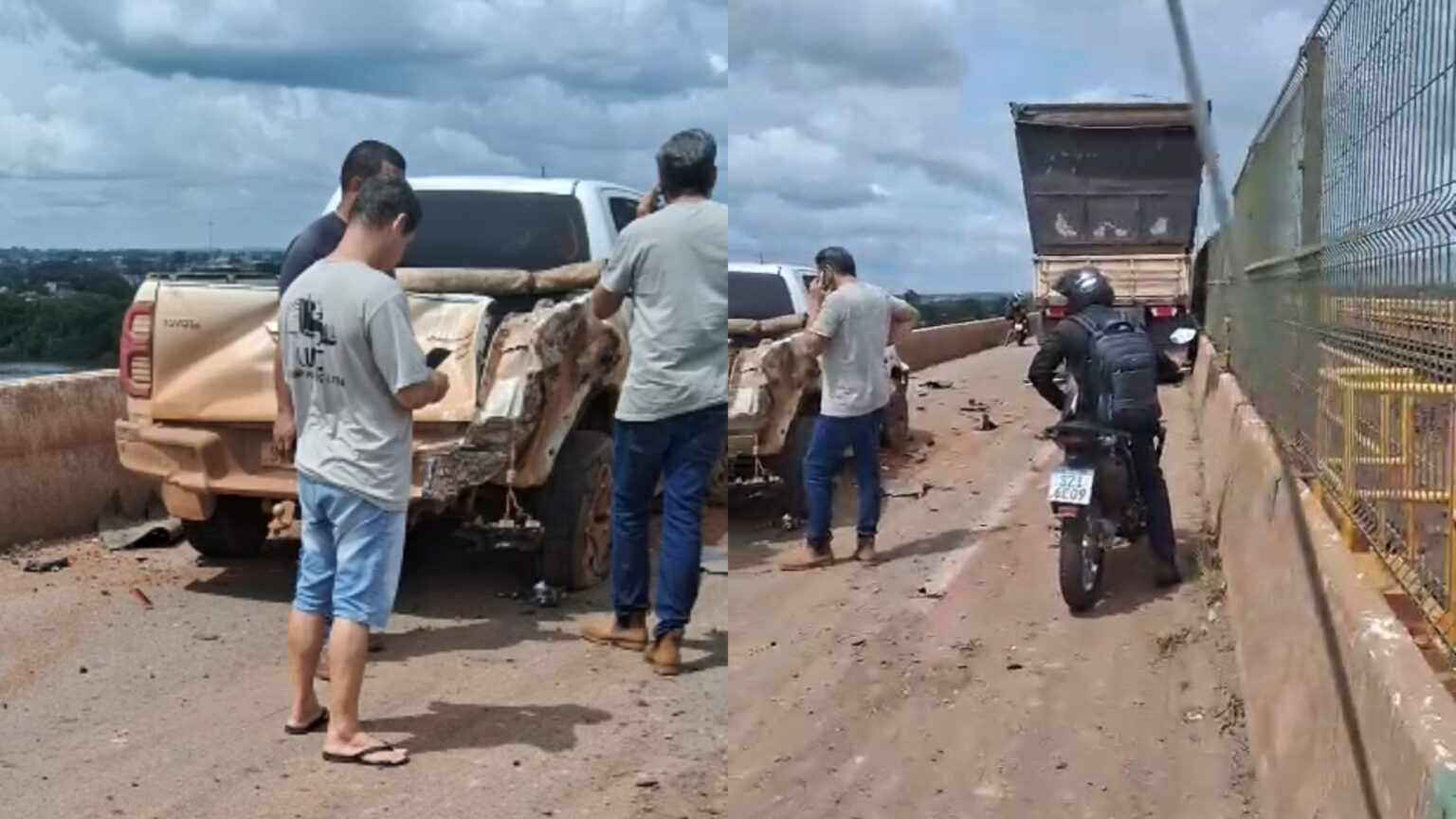 Trânsito fica congestionado após acidente na Ponte do Rio Tocantins, em Marabá