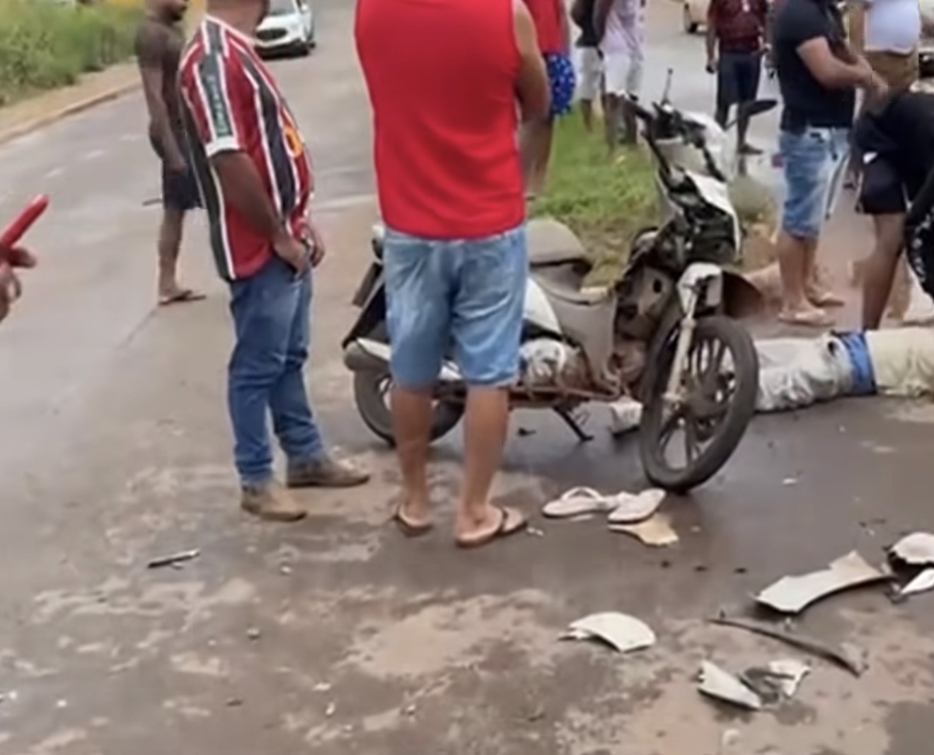 Acidente na Avenida Pará deixa motociclista ferido em Canaã dos Carajás