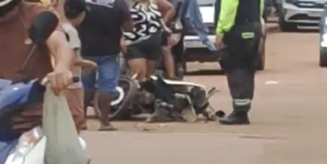 Acidente entre ônibus e motocicleta é registrado em cruzamento de Marabá