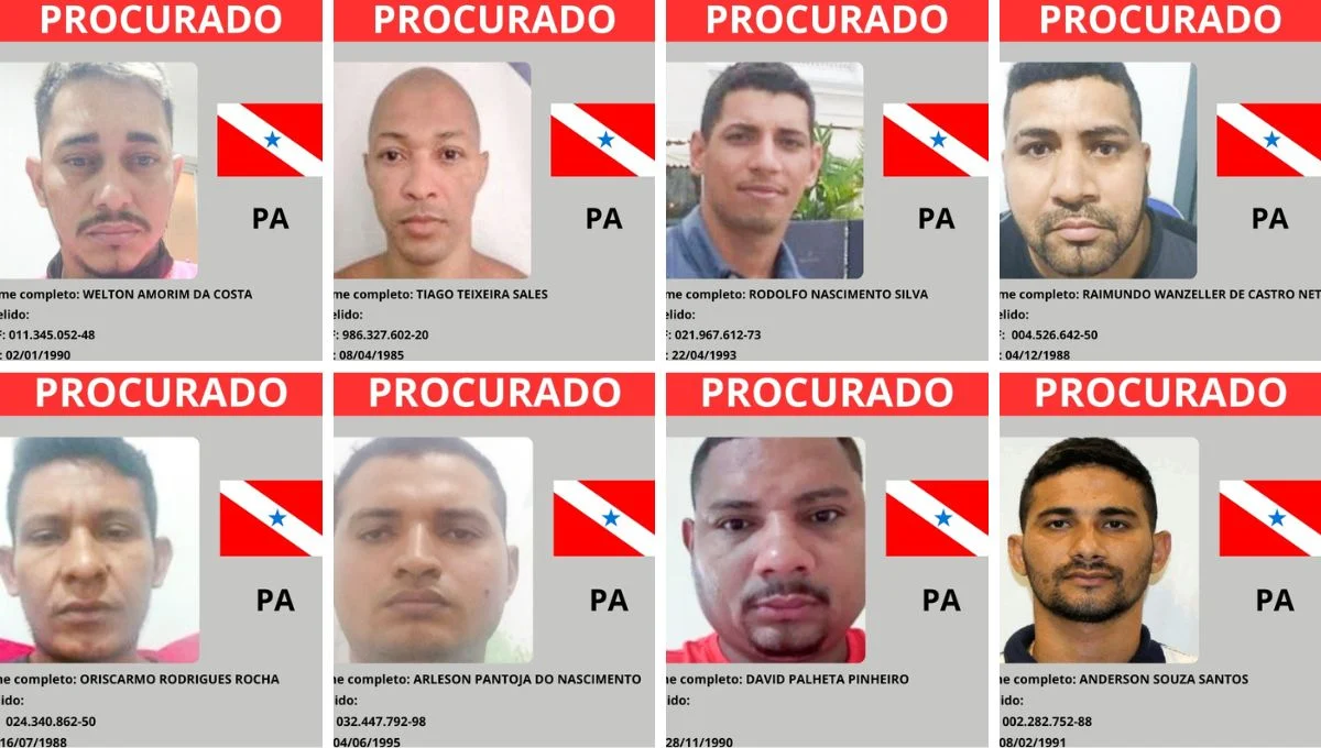 Pará mantém oito criminosos na lista dos mais procurados do Brasil