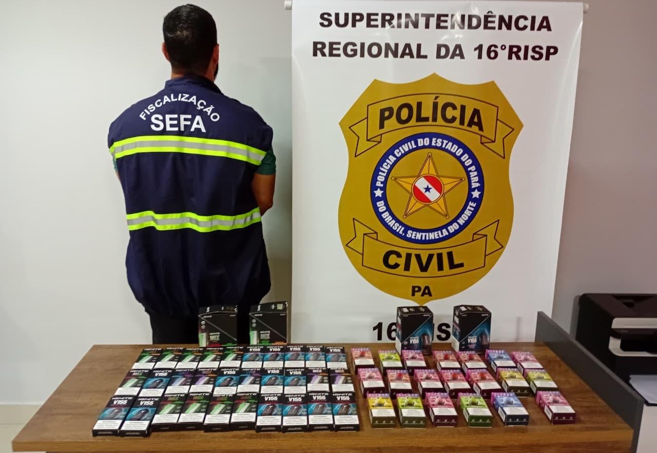 Polícia Civil apreende 50 cigarros eletrônicos avaliados em R$ 10 mil em Parauapebas