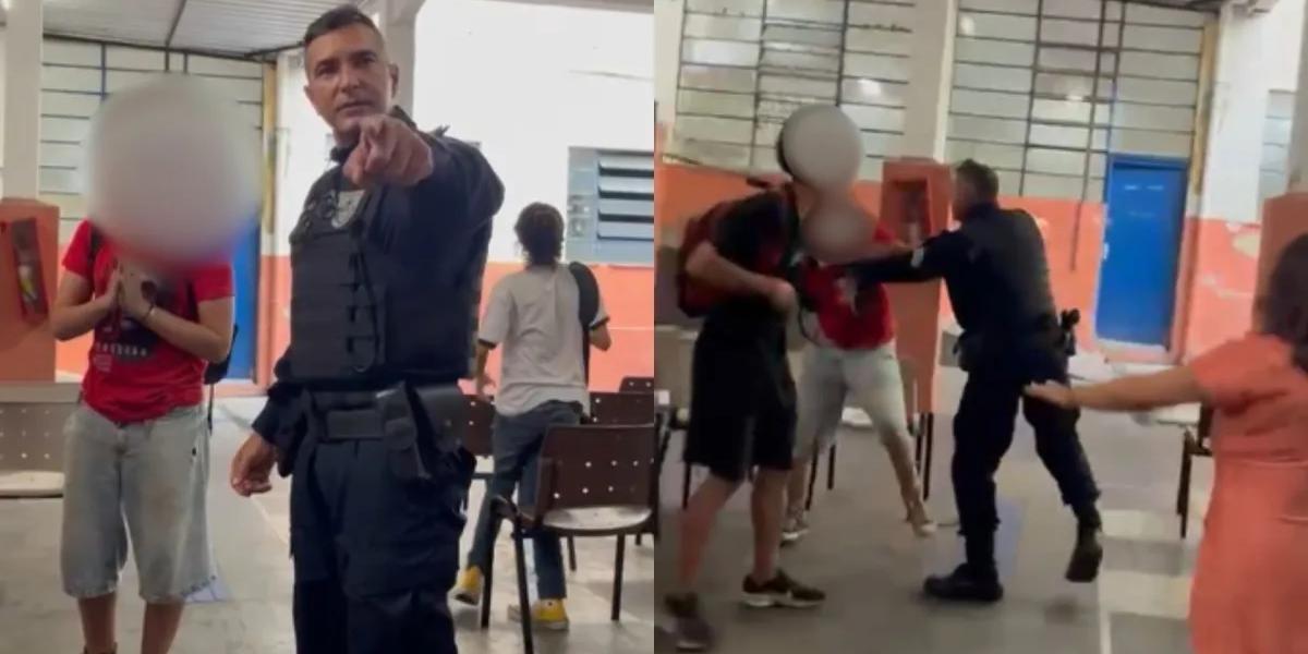 PM agride estudantes dentro de escola estadual na zona sul do Rio de Janeiro