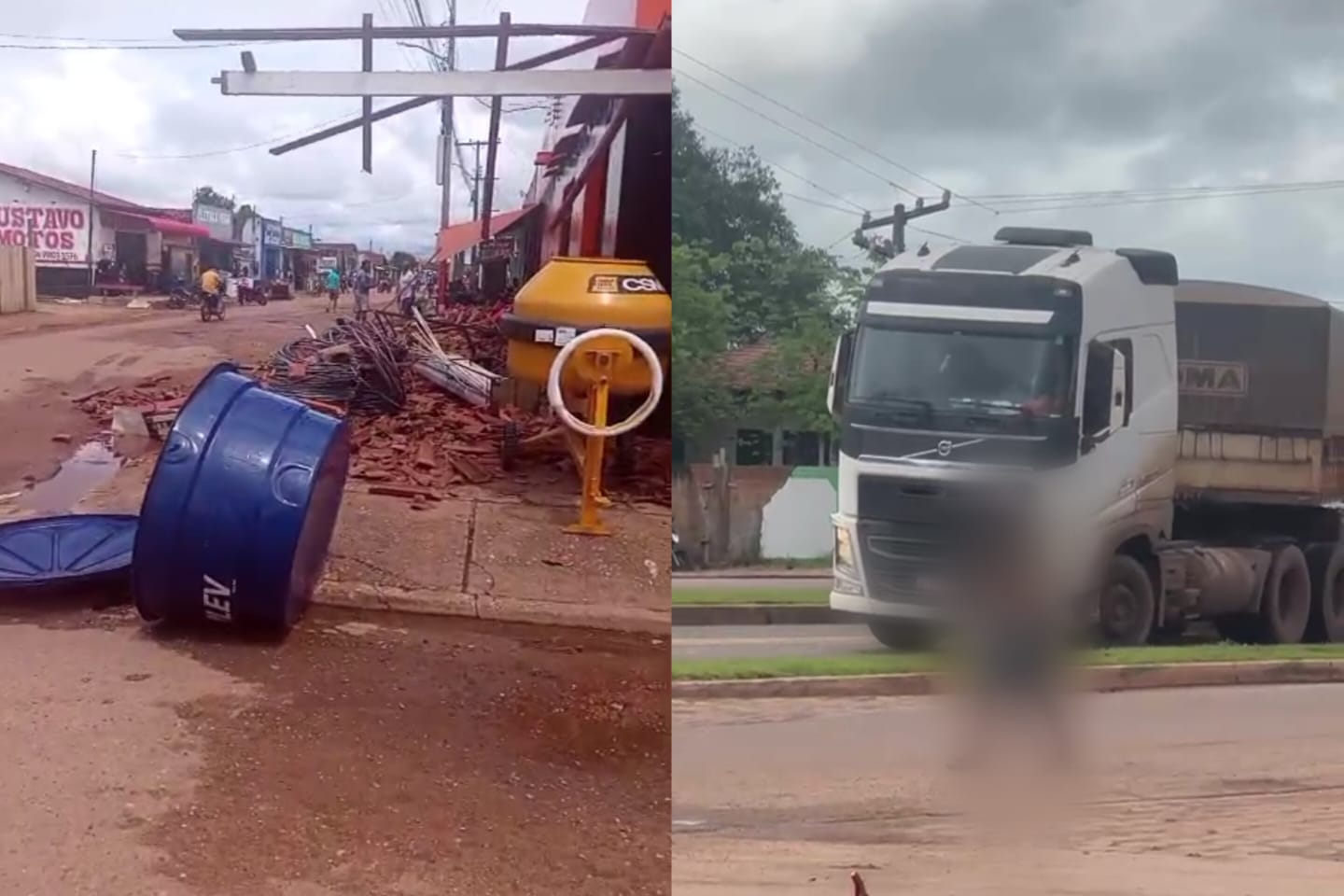 Motorista perde controle de carreta e causa destruição em Jacundá