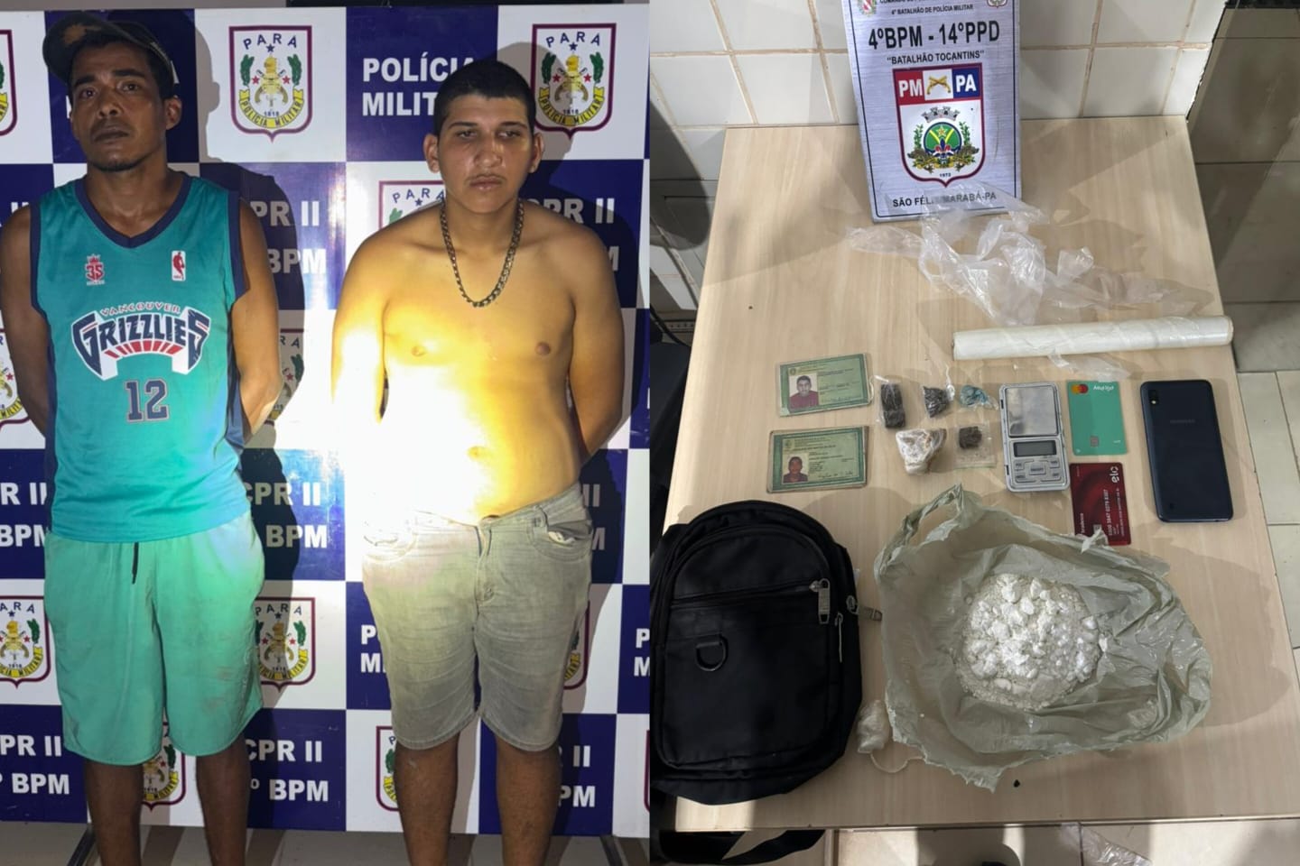 Tráfico de drogas leva à prisão de dois homens e apreensão de adolescente em Marabá