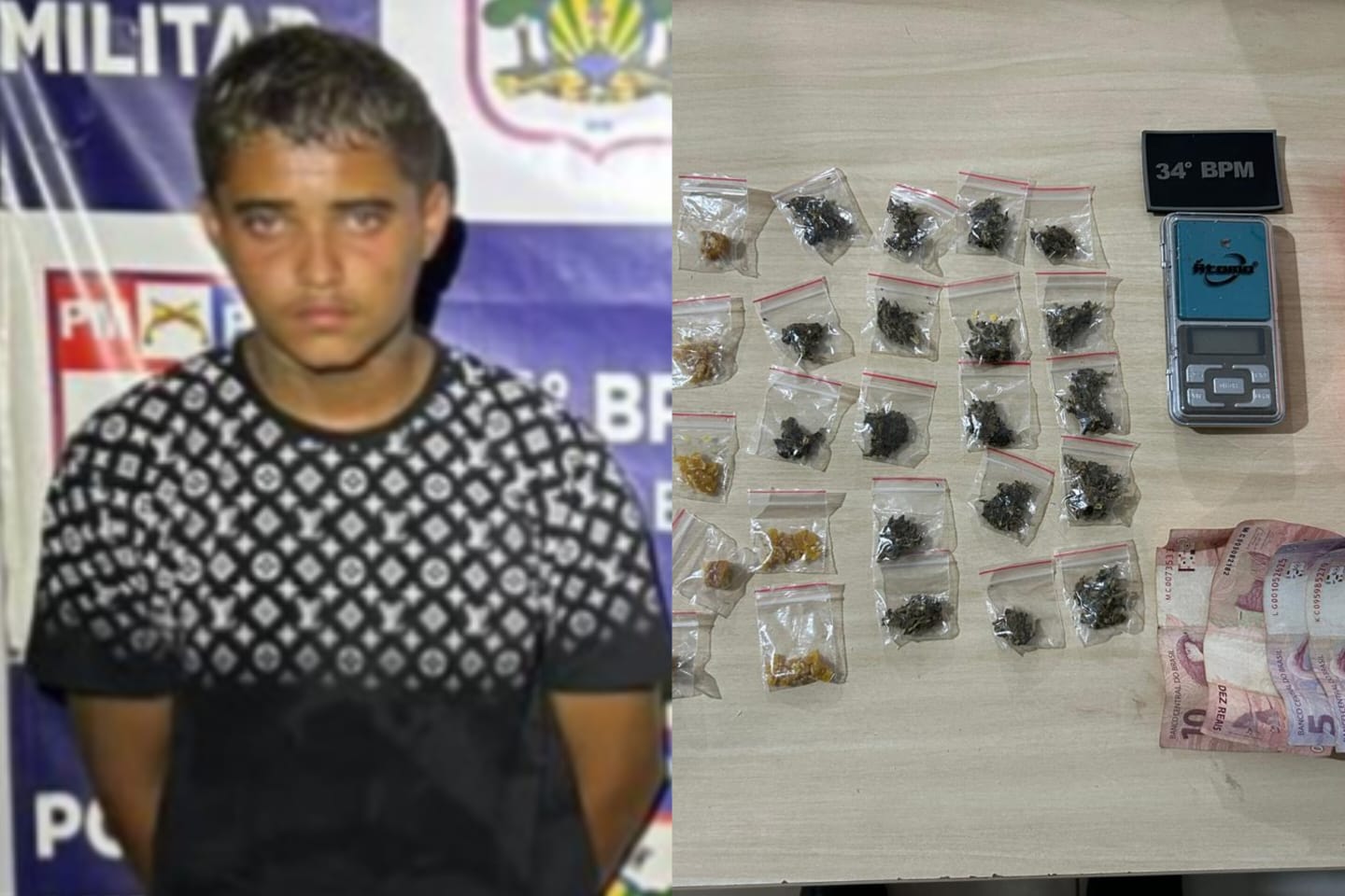 Homem é preso por tráfico de drogas na zona rural de Marabá