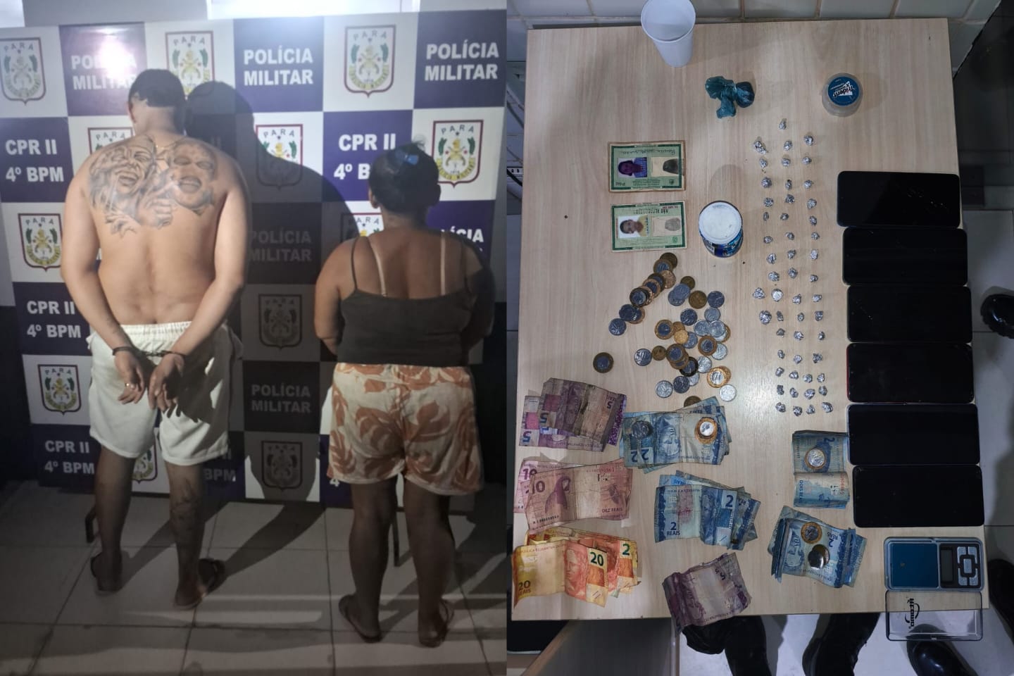 Mãe e filho são detidos após flagrante de drogas em Marabá