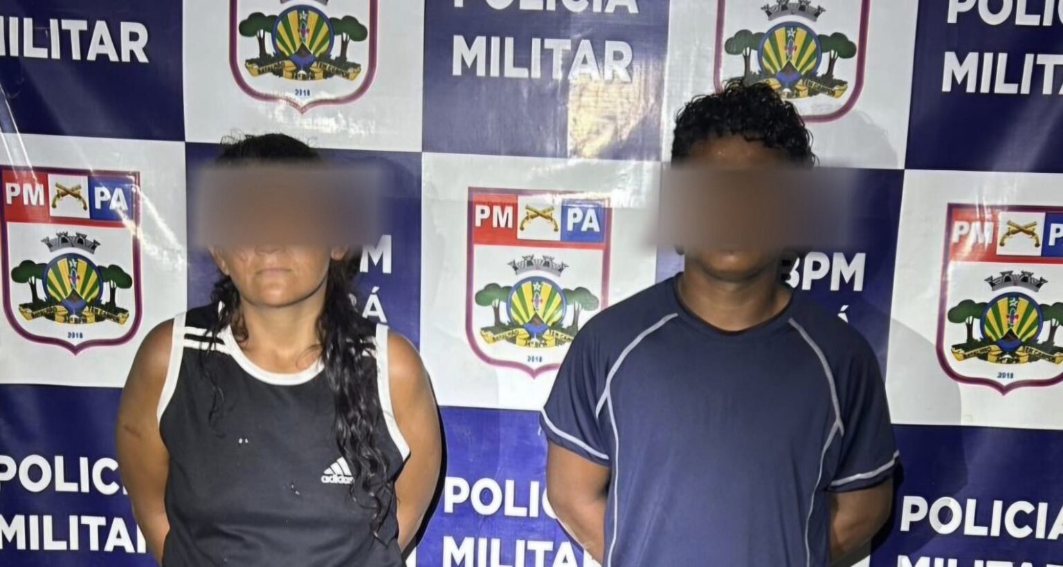 Dupla é conduzida à delegacia após apreensão de drogas em Marabá