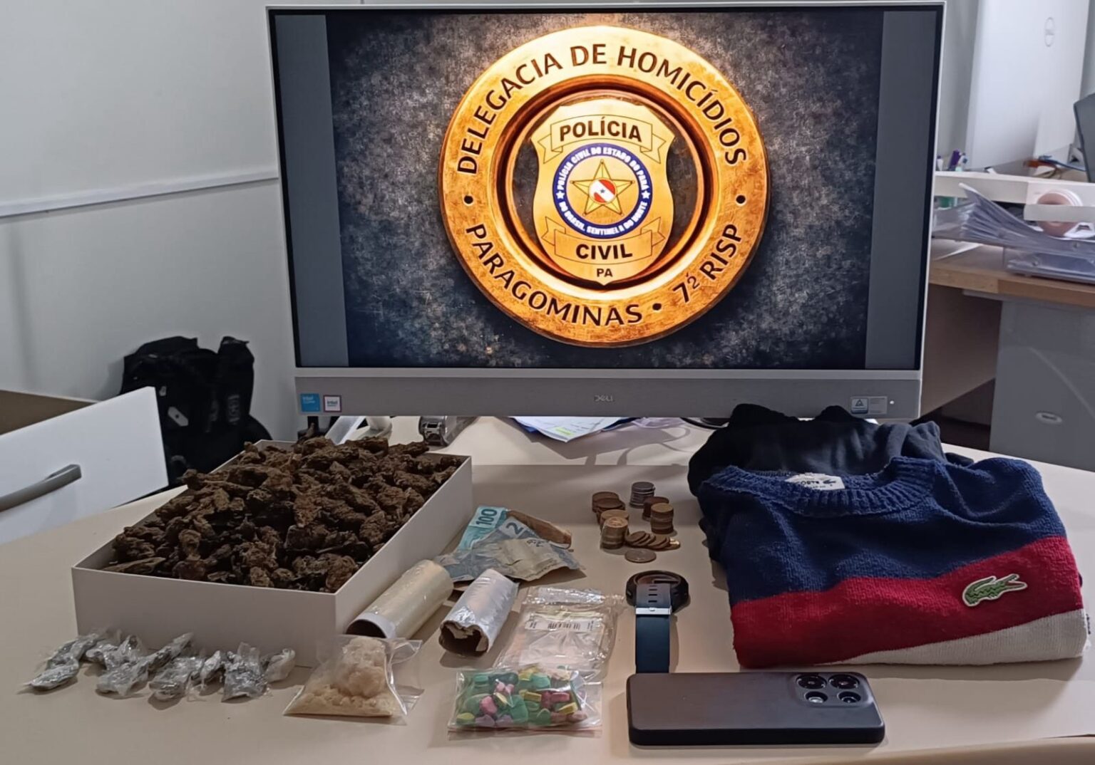 Homem investigado por homicídio é preso em flagrante por tráfico de drogas em Paragominas