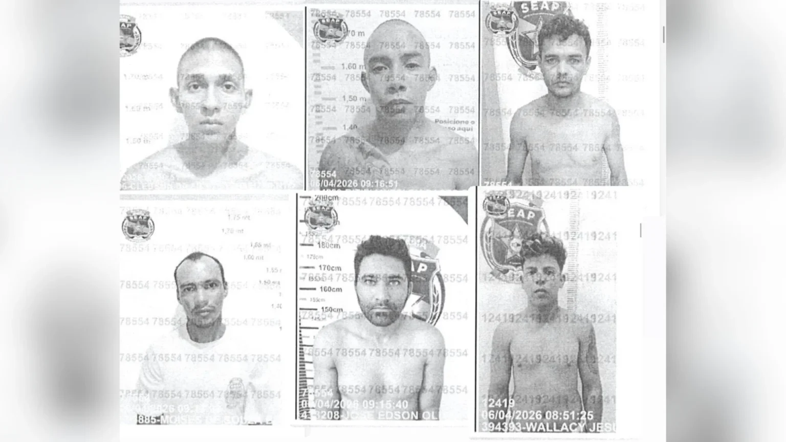Fotos de detentos que fugiram de presídio em Santa Izabel são divulgadas