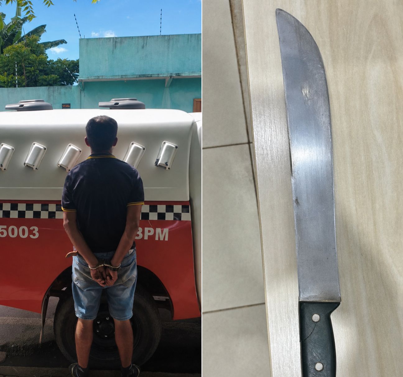 Homem é preso após ameaçar pessoas com facão em Jacundá