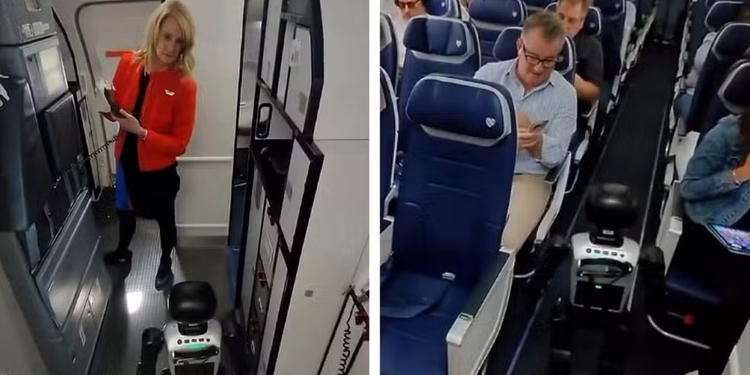 Robô viaja como passageiro em avião, vira alvo de regra e ‘fala em conspiração’
