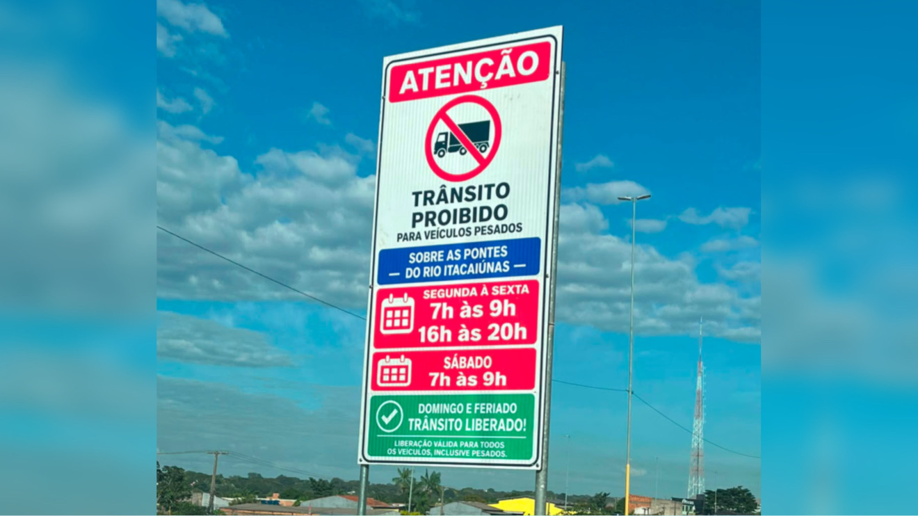 Veículos pesados terão circulação restrita nas pontes sobre o Rio Itacaiúnas em Marabá