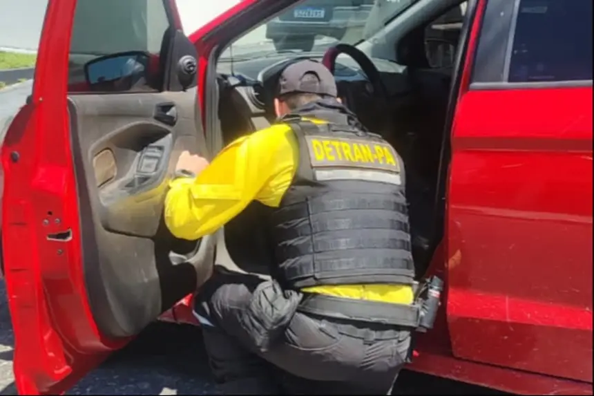 Agentes do Detran apreendem carro com placa clonada no nordeste do Para
