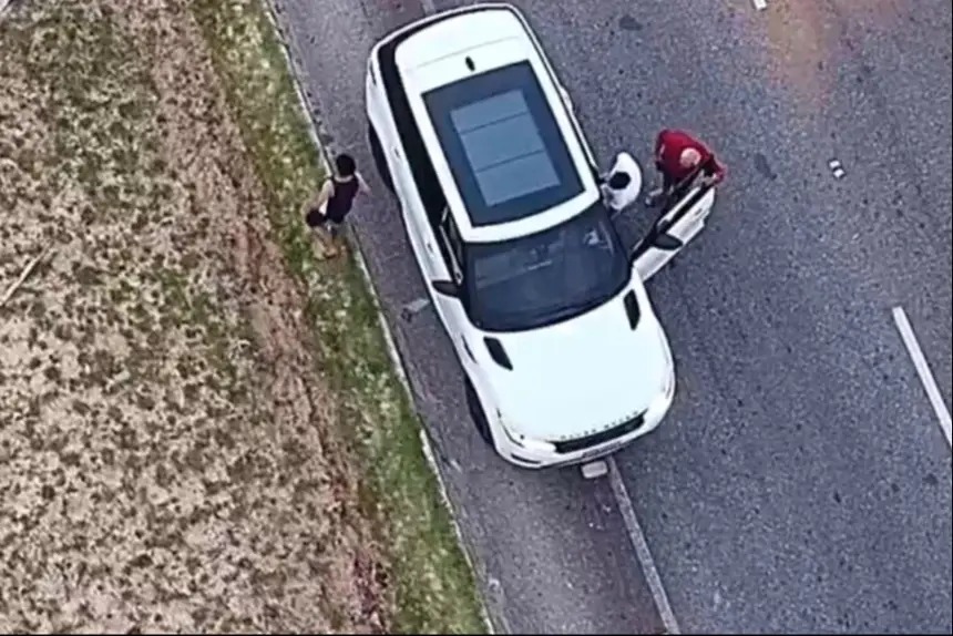 Drone do Detran flagra troca de motorista para tentar burlar Lei Seca no Pará