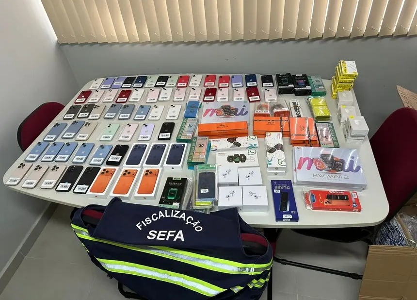 Sefa apreende aparelhos eletrônicos avaliados em mais de R$ 400 mil em Dom Eliseu