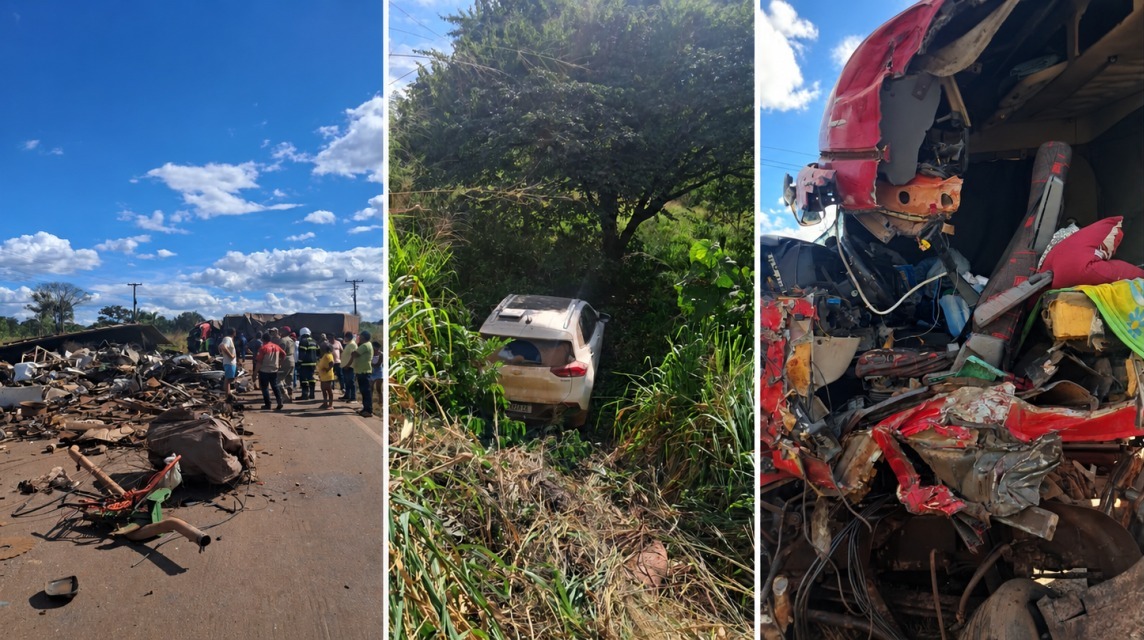 Carreta invade contramão e provoca grave acidente na BR-155, entre Xinguara e Sapucaia