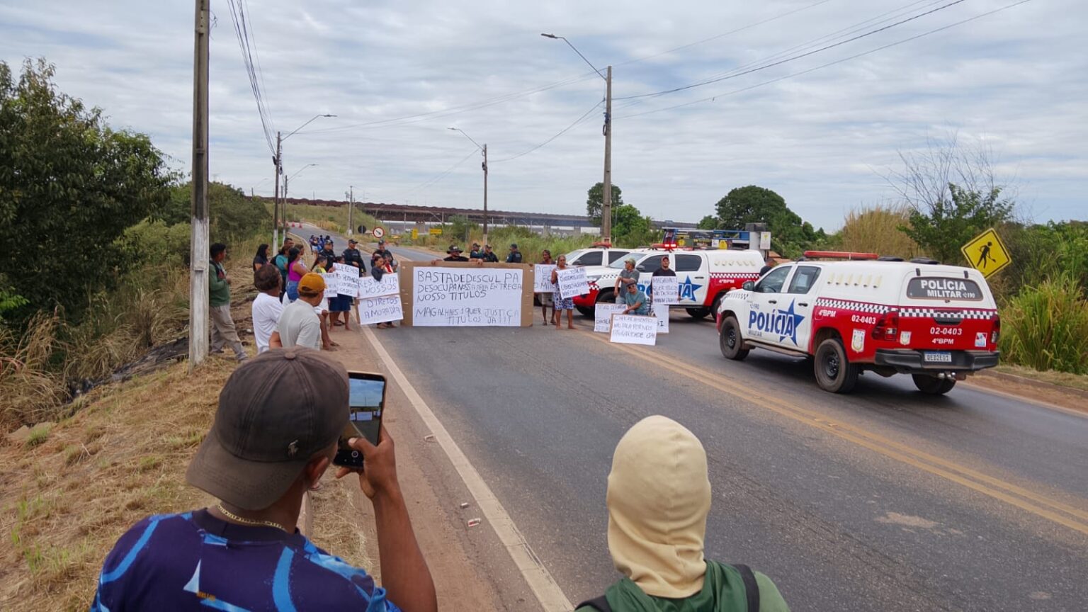 Ponte sobre o Rio Tocantins é interditada por manifestantes em Marabá