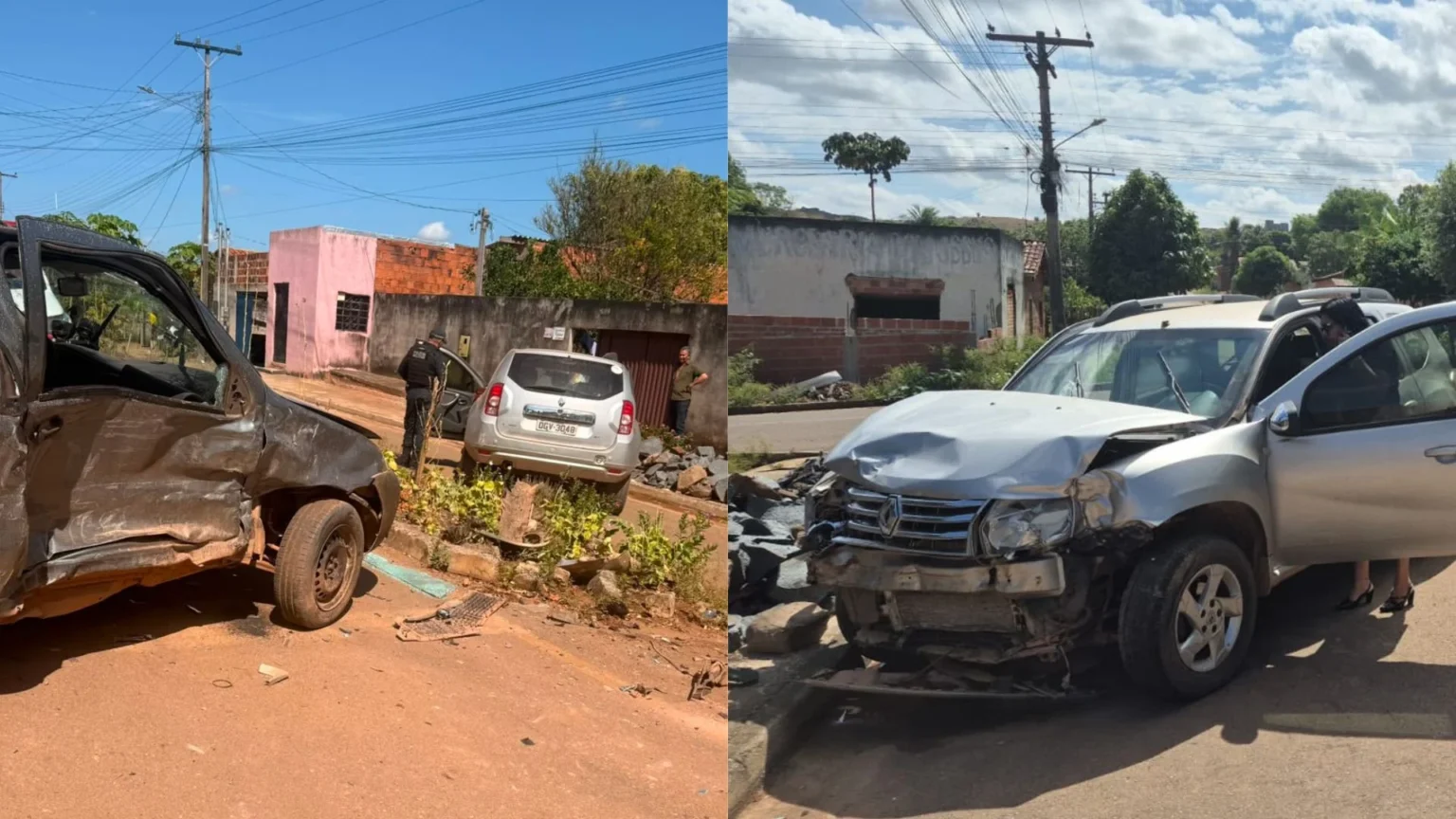 Motorista fica ferido após colisão entre dois veículos em Xinguara