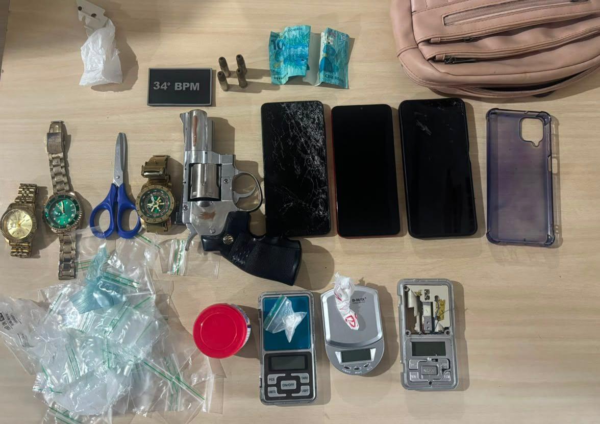 Polícia Militar desarticula dupla suspeita de assaltos e apreende drogas em Marabá