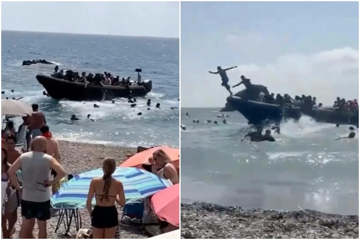Barco com migrantes surpreende turistas em praia da Espanha