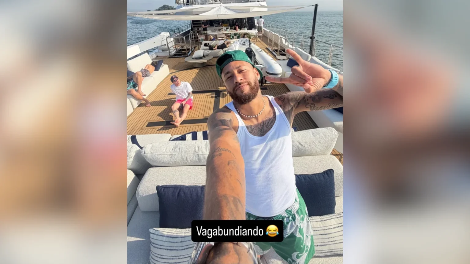 Após ser chamado de vagabundo pelo presidente do Remo, Neymar posta foto em iate ‘vagabundiando’