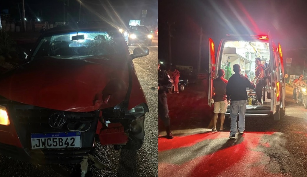 Acidente entre carro e moto deixa quatro pessoas feridas no sul do Pará