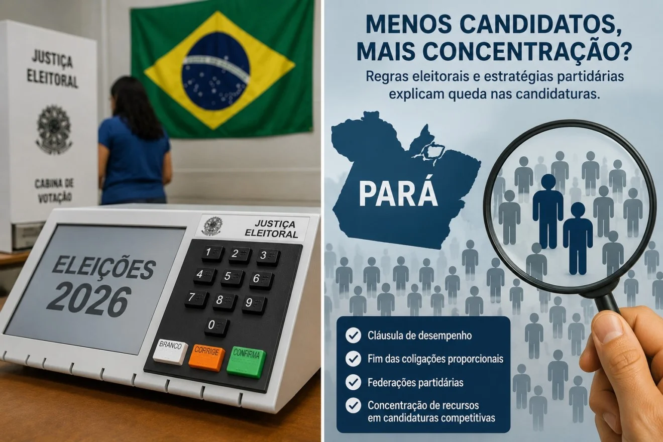 Pará tem menor número de candidatos desde 2006 e registra queda de 31,6% nas eleições