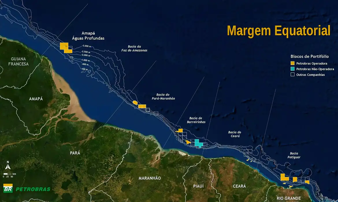 Margem Equatorial pode garantir mais 40 anos de petróleo para Petrobras