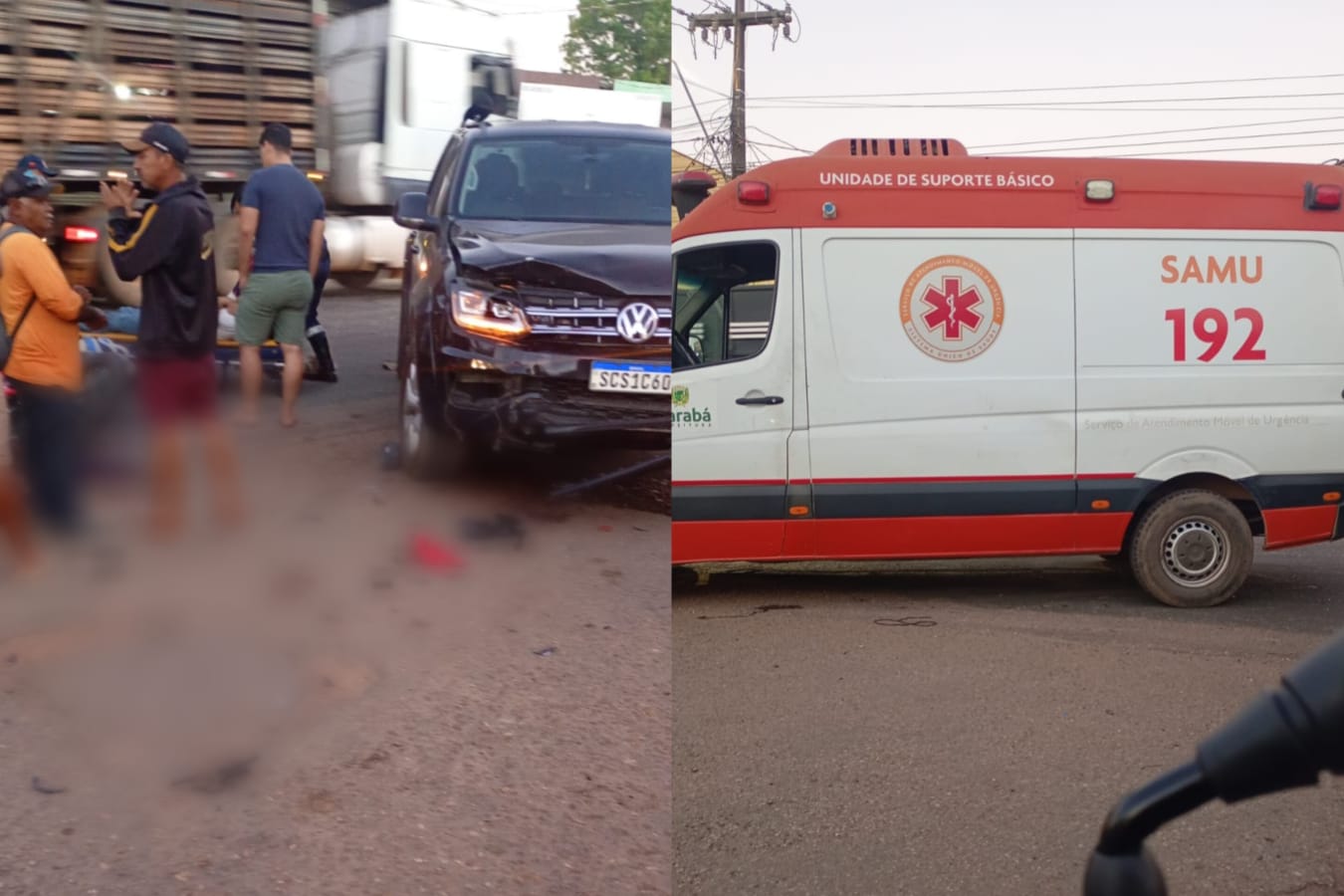 Motociclista fica ferido após colisão com carro na BR-222, em Marabá