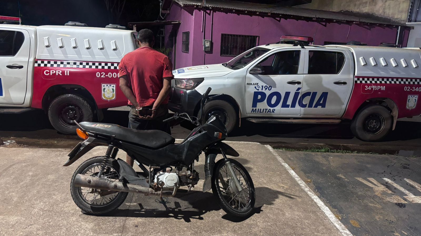 Suspeito confessa furto e leva PM até motocicleta escondida em Marabá