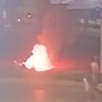 Câmera flagra homem ateando fogo em lixo com recém-nascido no DF