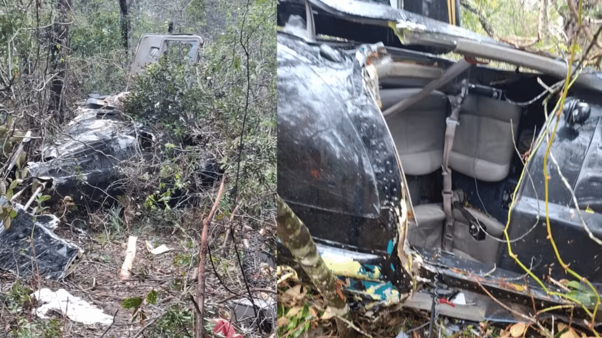 Local da queda de helicóptero de Rick é de difícil acesso e exige caminhada de 3 horas