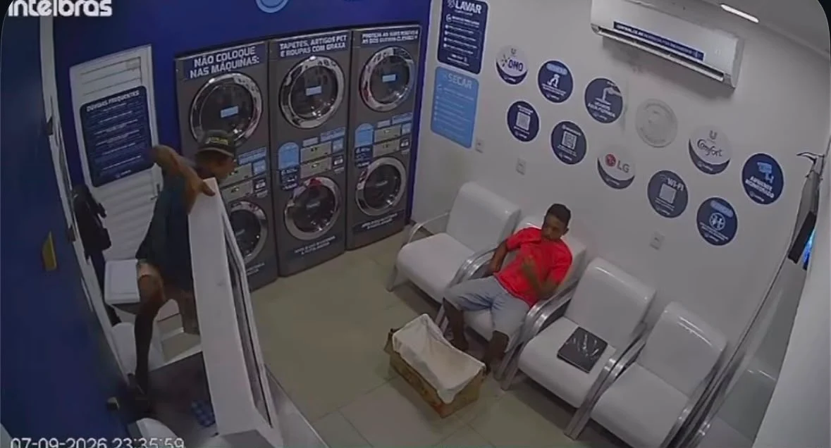 Dupla invade lavanderia e subtrai televisão no Pará