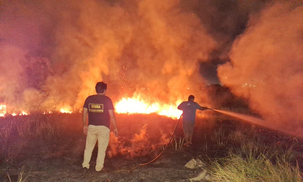 Semma e Defesa Civil atuam no combate a queimadas em Marabá