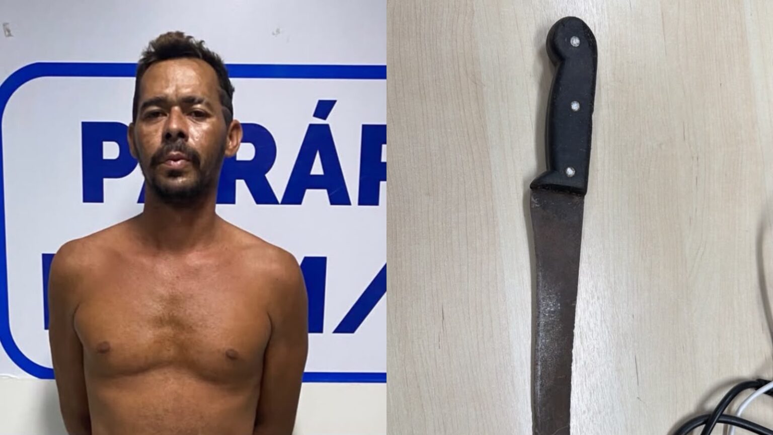 Homem é conduzido à delegacia após agredir e ameaçar mulher com faca em Marabá
