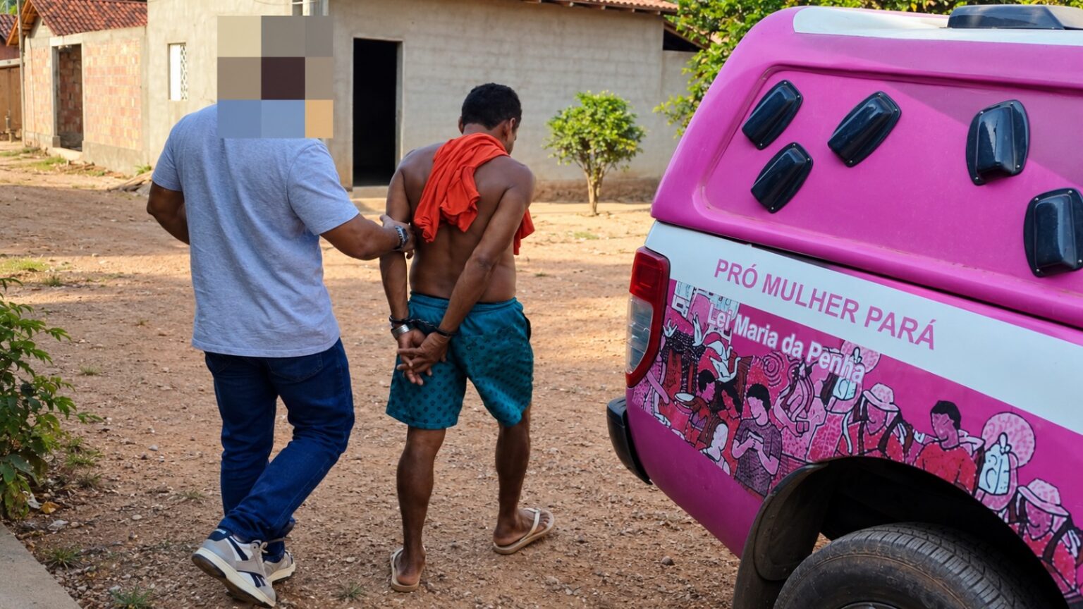 Homem é preso após agredir companheira com cabo de vassoura e faca em Marabá