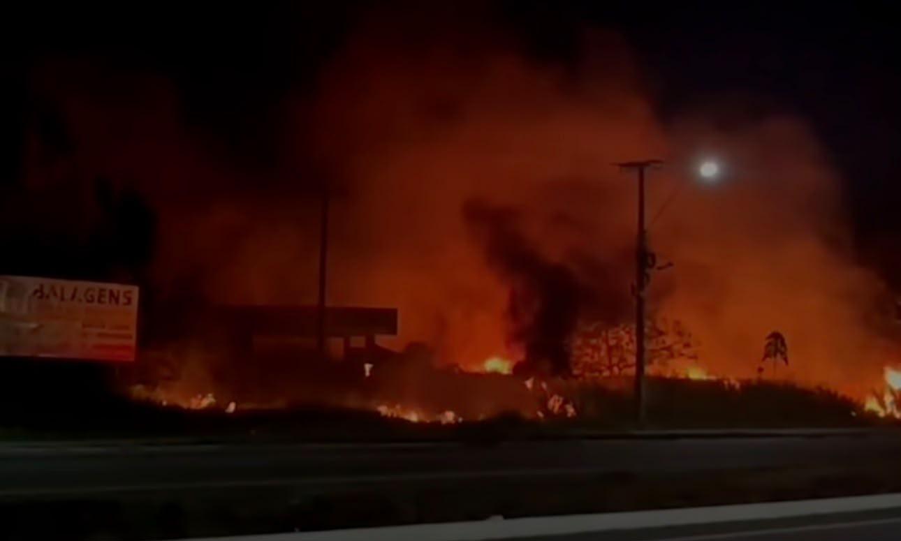 Incêndio é registrado próximo a pousada em Castanhal