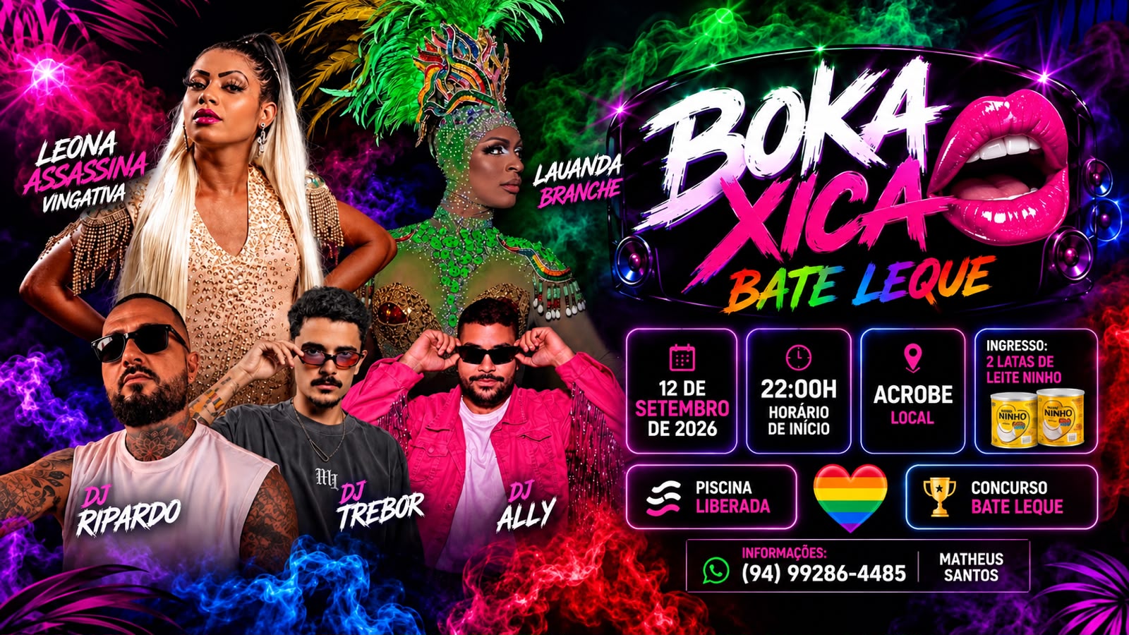 “Boka Xica” agita noite deste sábado com programação especial em Marabá