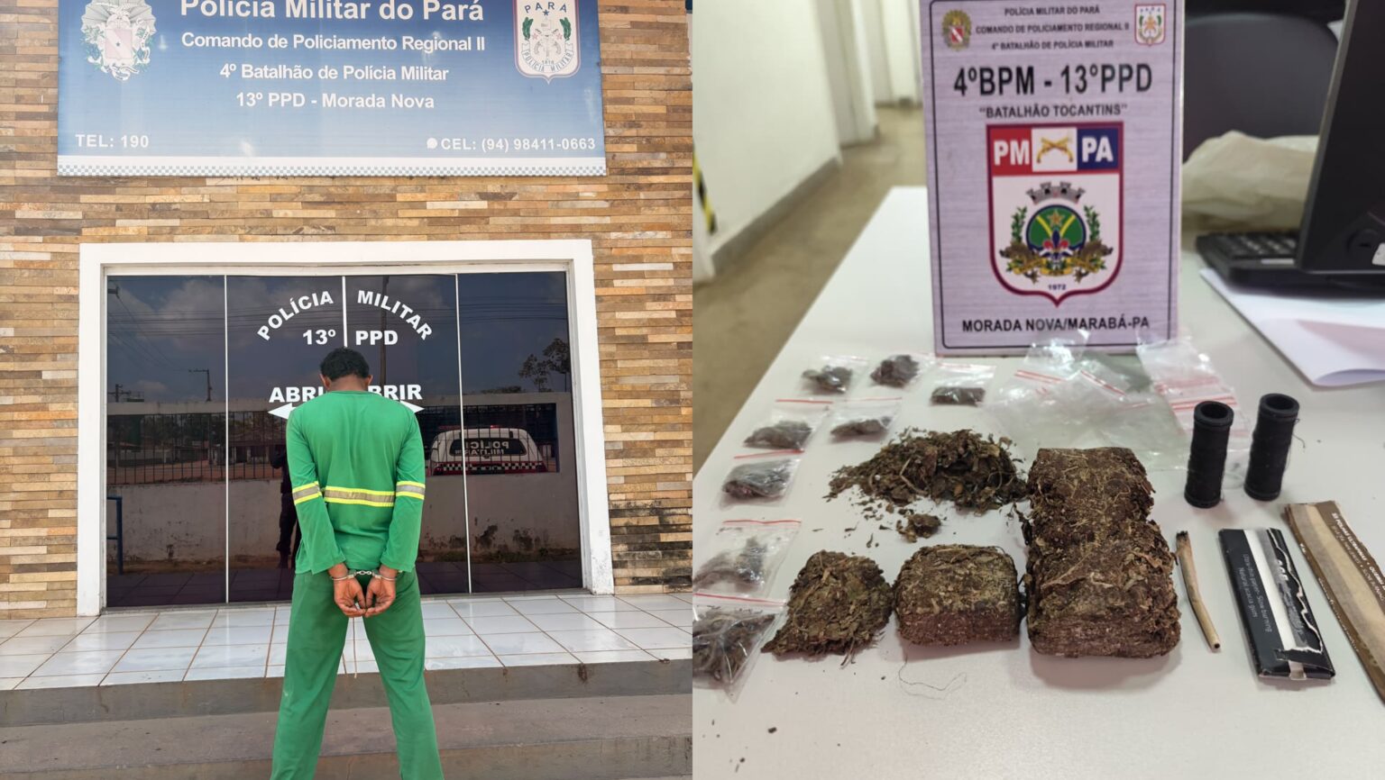 Homem é preso com cerca de 120 gramas de maconha durante ação da PM em Morada Nova