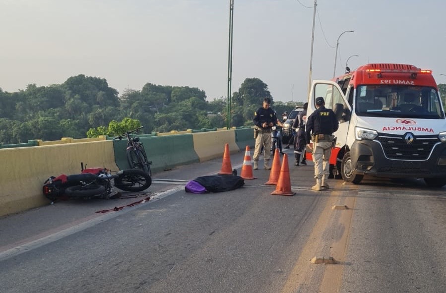 Acidente na ponte sobre o Rio Itacaiunas deixa uma pessoa morta em Marabá
