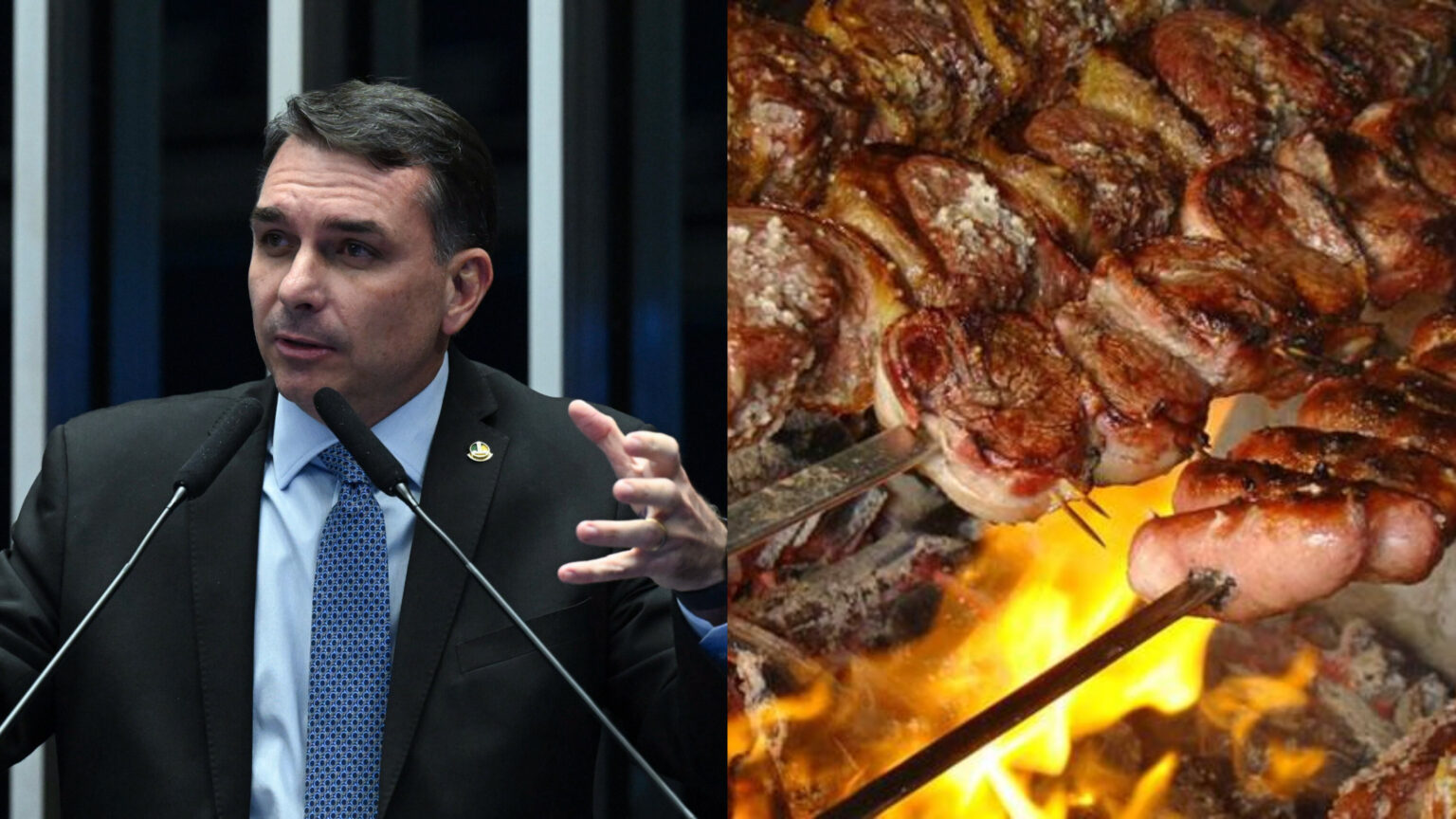 Justiça Eleitoral proíbe churrasco gratuito e propaganda de Flávio Bolsonaro em posto de Marabá