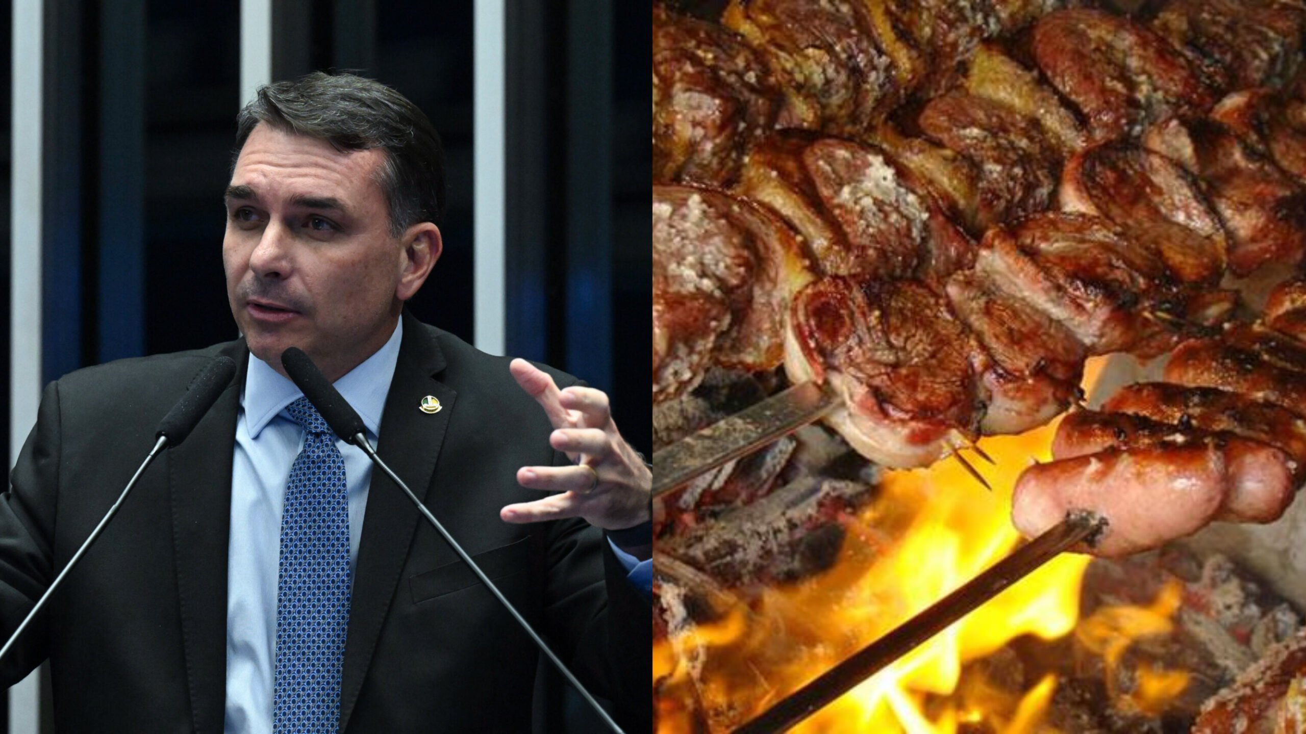 Justiça Eleitoral proíbe churrasco gratuito e propaganda de Flávio Bolsonaro em posto de Marabá