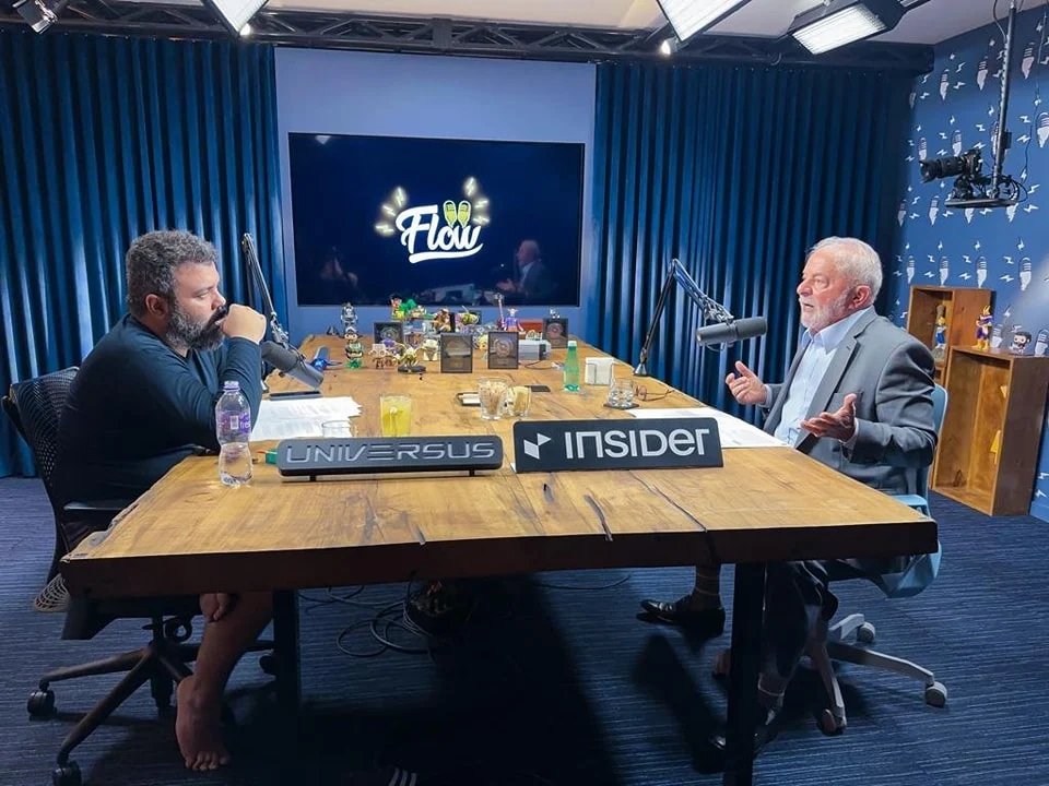 Lula troca debate da Globo por entrevista no Flow Podcast no mesmo horário