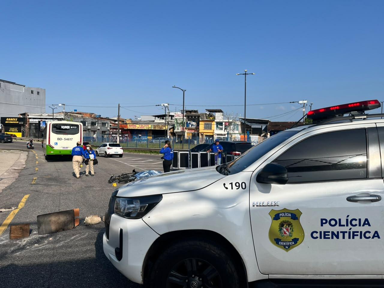 Ciclista morre após ser atingido por ônibus no Pará